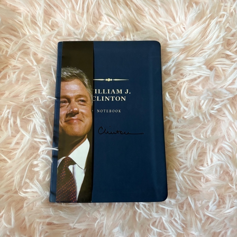 President Bill William J. Clinton Notebook Cider Mill Press Leather Book Journal
